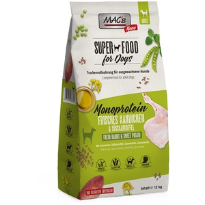 Comparateur de prix : 12kg MAC's Mono Kaninchen Hundefutter trocken