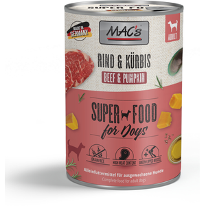 MAC's adulte superfood 6 x 400 g - boeuf, potiron pas cher