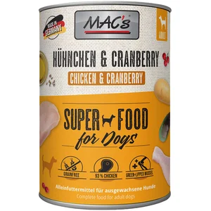 Comparateur de prix : 6x400g poulet & cranberry MAC's nourriture pour chien humide