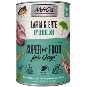 Comparateur de prix : 6x400g Adult agneau & canard MAC's nourriture pour chien humide