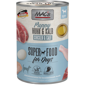 MAC's 6 x 400 g MAC s Puppy Superfood au poulet et au veau, nourriture...