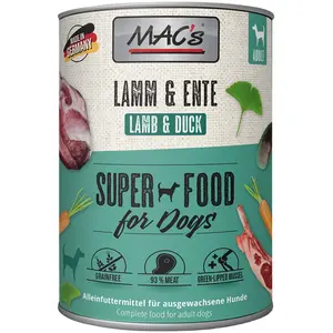 Comparateur de prix : MAC's Adult 6 x 800 g pour chien - agneau, canard