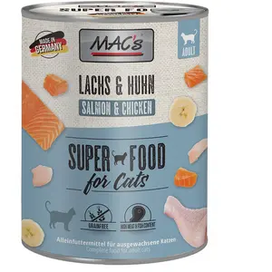 Comparateur de prix : MAC's Mac Cat saumon & Poulet | 6 x 800 g chat Doublure