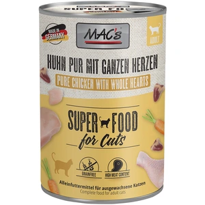 MAC's 6 x 400 g pour chat - poulet pur, coeurs de volaille entiers