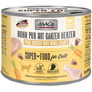 Comparateur de prix : 6x200g MAC's pur poulet, coeurs de volaille entiers - Pâtée pour chat