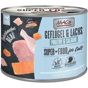 6x200g MAC's Cat gourmet volaille & saumon nourriture pour chat humide pas cher