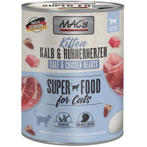 Comparateur de prix : 6x800g MAC's kitten (veau, coeurs de poulet) - Pâtée pour chat