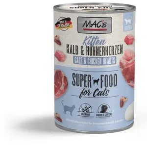 Comparateur de prix : 6x400g MAC's kitten (veau & coeurs de poulet) - Pâtée pour chaton