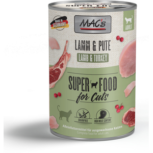 Comparateur de prix : MAC's 6 x 400 g pour chat - agneau, dinde