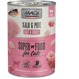 6x400g veau / dinde MAC's - Nourriture pour Chat pas cher