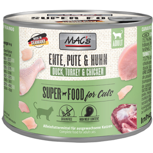6x200g canard / dinde / poulet MAC's - Nourriture pour Chat pas cher