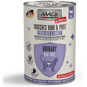 6x400g Vetcare Urinary boeuf et dinde frais MAC's CAT nourriture humid... pas cher