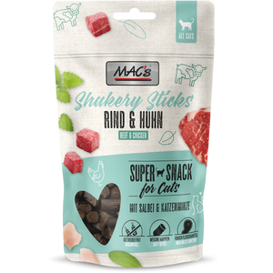 50g Shakery Sticks boeuf MAC's CAT Friandises pour chats pas cher
