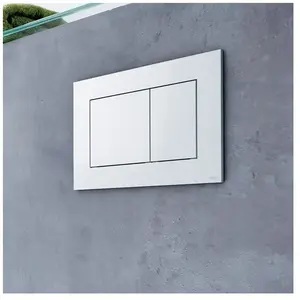 Comparateur de prix : Plaque de déclenchement chromé mat double touche TECEnow 9240402
