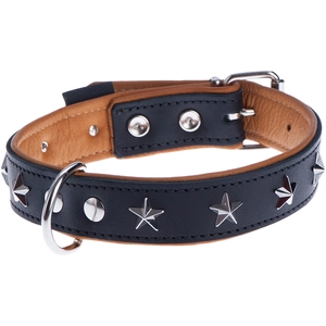Collier en cuir Heim Stars, noir taille 50 tour de cou 38-46 cm - pour...Vendu parzooplus