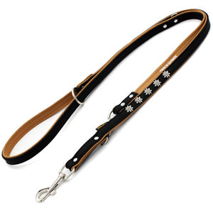 Laisse Heim Edelweiss, noir/beige pour chien - L 200 x l 1,8 cmVendu parzooplus