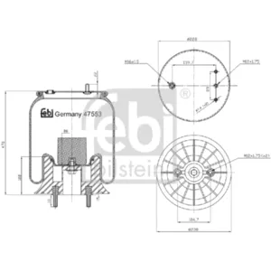 Comparateur de prix : Soufflet à air, suspension pneumatique FEBI BILSTEIN 47553