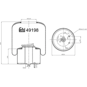 Comparateur de prix : Soufflet à air, suspension pneumatique FEBI BILSTEIN 49198