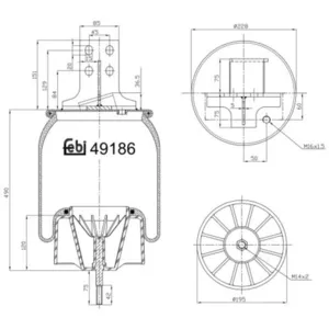 Soufflet à air, suspension pneumatique FEBI BILSTEIN 49186 pas cher