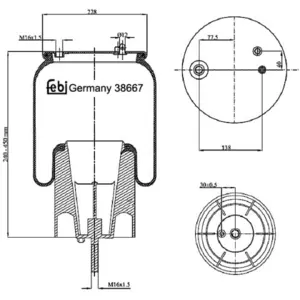 Soufflet à air, suspension pneumatique FEBI BILSTEIN 38667 pas cher