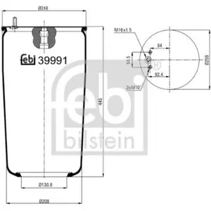 FEBI BILSTEIN Soufflet à air, suspension pneumatique (Ref: 39991) pas cher