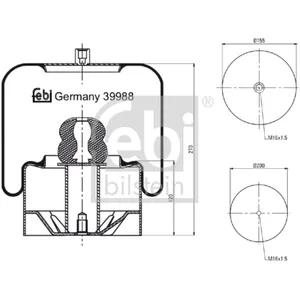 Soufflet à air, suspension pneumatique FEBI BILSTEIN 39988
