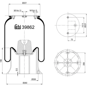 Soufflet à air, suspension pneumatique FEBI BILSTEIN 39862 pas cher