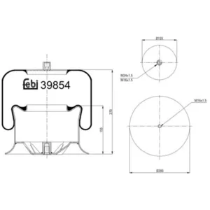 Soufflet à air, suspension pneumatique FEBI BILSTEIN 39854 pas cher
