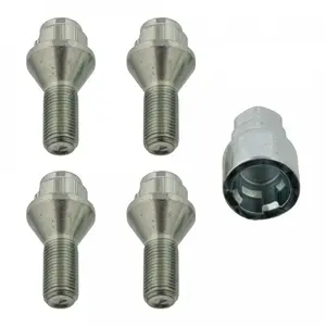 Comparateur de prix : Jeu de 4 vis antivols de roue auto, coniques 12x1,25x23 Febi 27051