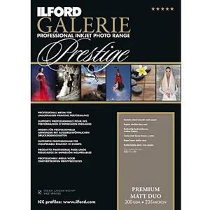 Ilford GALERIE Prestige Premium Matt Duo 200 GSM A3+ - 329 mm x 483 mm... pas cher