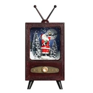 Décoration de Noël Télévision rétro père Noël Snow Globe Avec musique ...