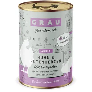 Grau menu gourmand sans céréales 6 x 400 g pour chat - poulet, coeurs ... pas cher