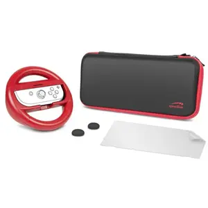Speedlink Racing Kit de démarrage pour Nintendo Switch (avec film de protection d'écran, Joy i-CON 2 supports et boîte de transport   Protection contre les rayures pas cher