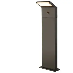 Lampe De Jardin Design Ordi 2 Pole 70 Noir 70cm Avec Capteur - 1008727