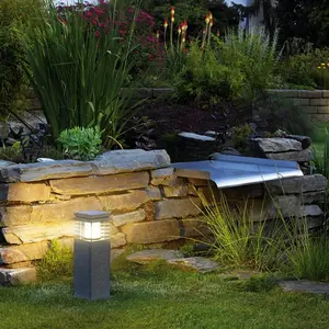 Comparateur de prix : SLV Arrock granite 40 borne, granit, poivre &amp; sel, e27, max. 15W