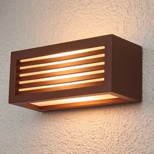 Comparateur de prix : SLV Box-l e27 applique, carrée, fonte rouillée, e27, max. 18w - - rouille