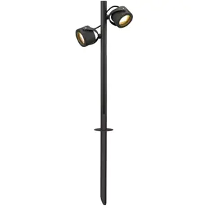 Comparateur de prix : SLV Borne lumineuse Sitra, à 2 lampes, anthracite, aluminium, GX53, IP44