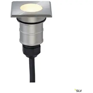 Comparateur de prix : Encastré de sol carré LED blanc chaud SLV - Power Trail Lite - Inox - 1W - IP67