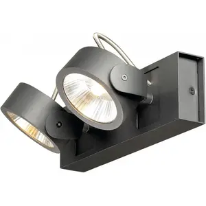 SLV KALU, applique et plafonnier intérieur, double, noir, LED, 31W, 3000K, variable Triac - Lampes murales et de plafond