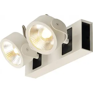 SLV KALU, applique et plafonnier intérieur, double, blanc/noir, LED, 31W, 3000K, variable Triac - Lampes murales et de plafond