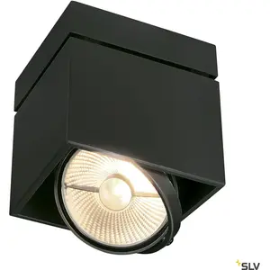 SLV KARDAMOD, plafonnier intérieur, simple, carré, noir mat, GU10/QPAR111, 75W max - Spot de plafond