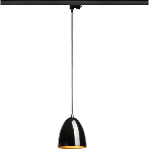 SLV PARA CONE 14 suspension pour rail triphasé, ronde, noir or, GU10, sans rail pas cher