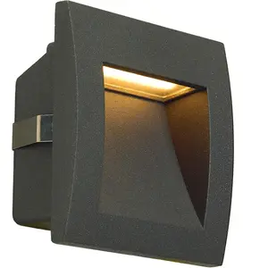 SLV Downunder out s, encastré mural extérieur, anthracite, led, 1,7w, 3000k, ip55