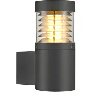SLV F-pol wall applique, ronde, anthracite, e27, max. 20w