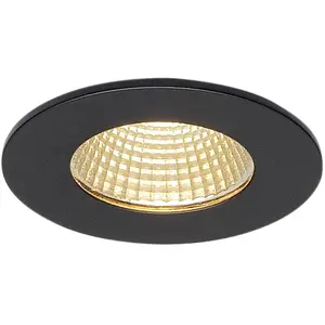 Comparateur de prix : SLV PATTA-1 encastré plafond, rond, noir, 12W, 3000K, 38°, alim incluse