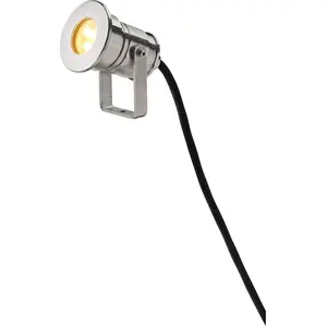 SLV Dasar projector, projecteur extérieur, inox, led, 5,5w, 3000k, ip67, inox 316