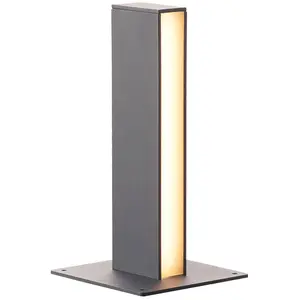 SLV H-POL 30, borne extérieure, anthracite, LED, 9W, 3000K, IP55 - Lampes d’ambiance, de table et sur pied
