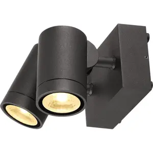 SLV Double spot extérieur Helia LED IP55 H10 cm - Anthracite