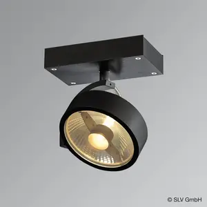Applique et plafonnier intérieur SLV KALU, noir, GU10/QPAR111, 2x 75W max TU