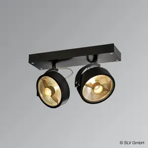 Applique et plafonnier intérieur SLV KALU, noir, GU10/QPAR111, 2x 75W max TU